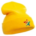 thumbnail image 4 of Mario Rainbow Star Embroidered 12 Inch Long Knitted Beanie - Yellow OSFM, 4 of 5