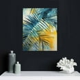 thumbnail image 4 of COMIO Tropical Leaves Pictures Wall Art: Abstract Palm Tree Prints Leaf Canvas Artwork Fern Botanical Watercolor Painting for Modern Living Room Bathroom Bedroom Ready to Hang, 4 of 4
