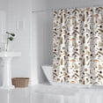 thumbnail image 2 of Brown Mushroom Fern Light Pattern Shower Curtain 84"x72" ,Bathroom Decorative Shower Curtains Set with 12 Hooks,Modern Waterproof Washable Shower Curtain, 2 of 6