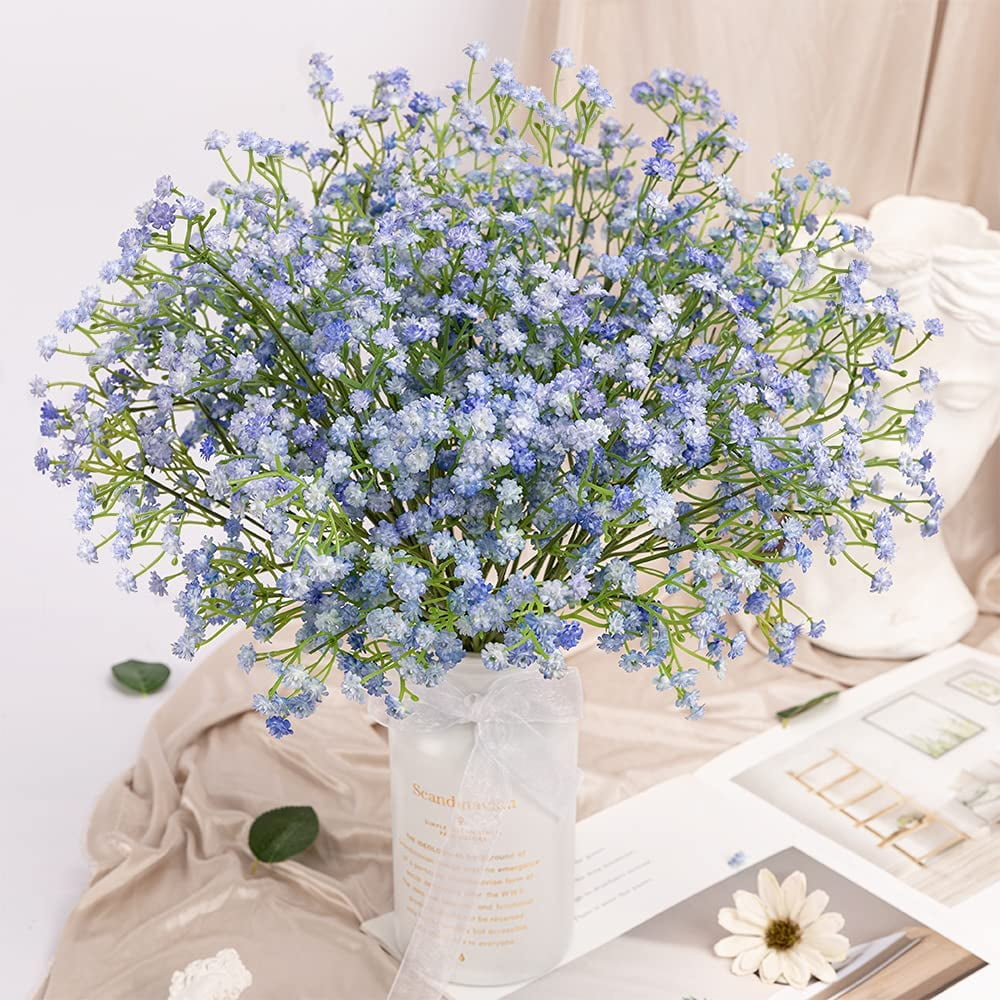 Dalrosia 24PCS Babys Breath Artificial Flowers, Gypsophila Real Touch Flowers for Wedding Party Home Garden Decoration