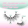 thumbnail image 3 of False Eyelashes Fluffy Look Strip Lashes Mink Wispy Fake Lashes Charming Fake Eyelashes 10 Pairs, 3 of 7