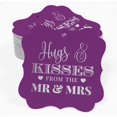 thumbnail image 2 of Inkdotpot Pack Of 100 Real Silver Foil Bracket Shape Paper Tags Hugs & Kisses From The Wedding Favor Hang Tags, 2 of 7