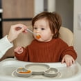 thumbnail image 3 of Kushies Silicone Round Plate - Siliplate  - Sand, 3 of 6
