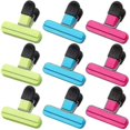 thumbnail image 1 of 9 pinzas para bolsas de alimentos, 3 colores, resistentes, reutilizables, para sellar alimentos, aperitivos y café., 1 of 5