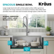 KRAUS Kore 32 Undermount Workstation 16 Gauge Single Bowl Stainless Steel Kitchen Sink with Accessories