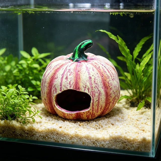 Cueva de resina para acuario, decoración para peceras – Adorno de roca de arenisca natural con entrada grande para peces, camarones y tortugas – Refugio acuático para terrario o acuario paisajístico