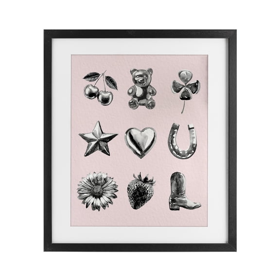 Stupell Industries Glam & Western Collection Black Framed Print Under Glass design by Lil' Rue, 16 x 13