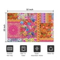 thumbnail image 5 of Bohemian Floral Patchwork Non-Slip Entryway Door Mat,Boho Indoor Decor Durable Low Plush Door Mat,Washable Welcome Rug for Patio Hallway Home Decor 20x32 Inches, 5 of 7