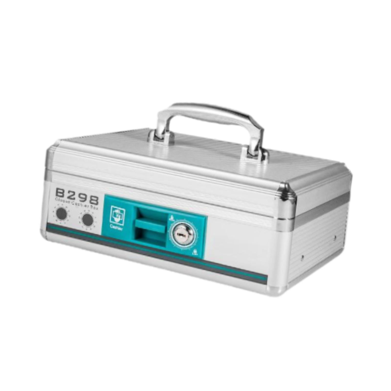 Miulika Box with Lock Key Money Box Organizer Case Lock Money Tray Piggy Bank for Saving Keepsake Collection Check 27.3cmx19.5cmx11cm