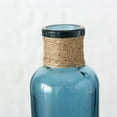 thumbnail image 5 of Beach Chic Rope Topped Vases, Set of 3, Jute and Lacquered Glass, Blue, Turquoise and Clear, 8 3/4 Inches Tall, 5 of 5