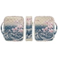 thumbnail image 2 of Xoenoiee Cherry Blossom Sea Waves Print Bible Cover Case Carrying Book Case Church Bag Quilted Cotton Bible Protective with Handle and Zipper Pocket, Gift for Men, Women, Father, Mother, 2 of 7