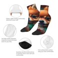 thumbnail image 5 of Rocae Colorful Leaf Chihuahua for Premium Adult Socks,Comfortable, Breathable, and Durable Socks, Perfect for Everyday Wear, 5 of 7