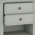 thumbnail image 4 of Amherst Fog Grey Solid Wood Bedside Table with 2 Drawers &amp; Open Storage | Traditional Design for Bedroom, Living Room | 16" D x 24" W x 26" H, 4 of 9
