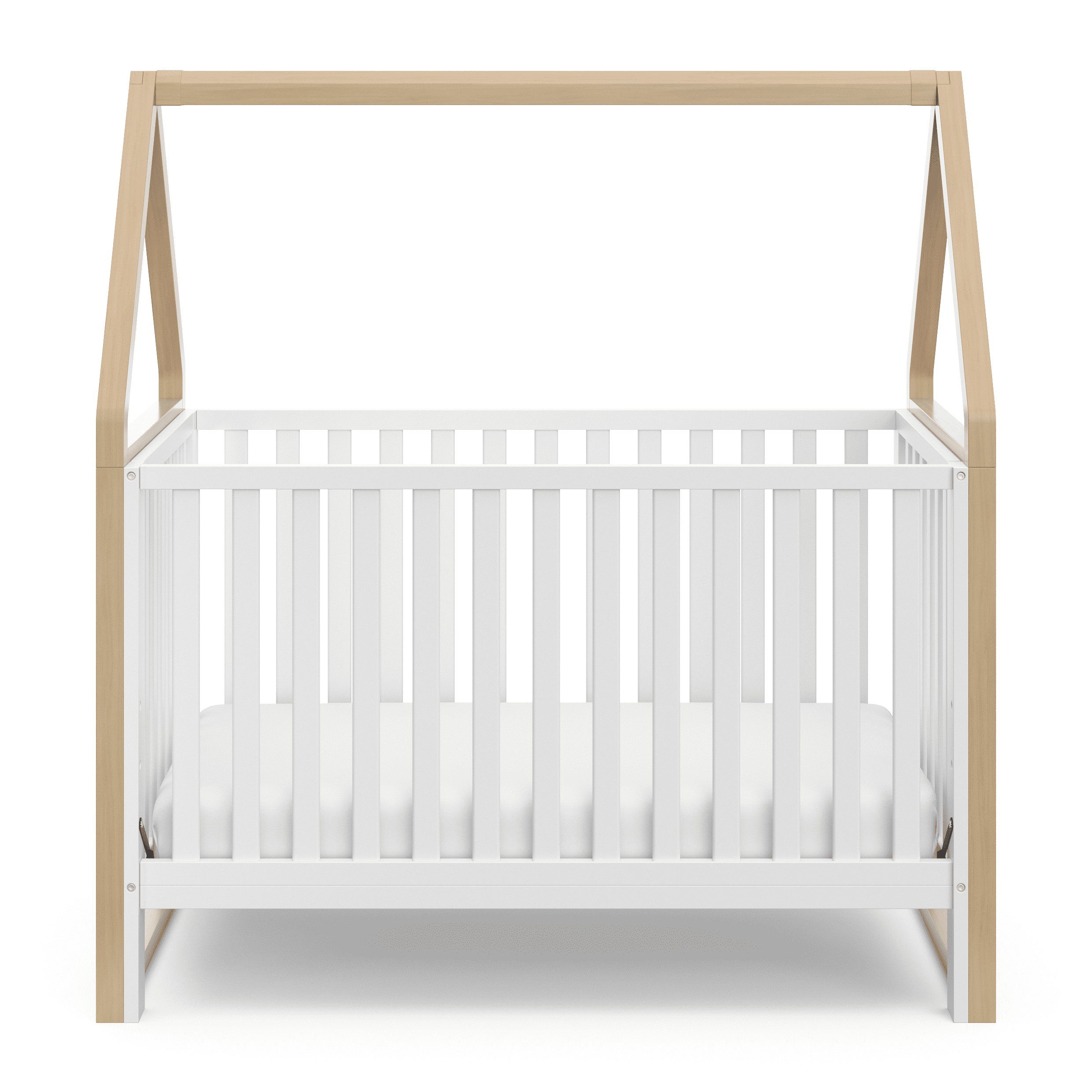 Storkcraft Orchard 5-in-1 Convertible Baby Crib, White with Driftwood