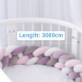 thumbnail image 4 of Almohada de cama trenzada de cuatro hebras con bolas de nudo largo tejidas, tira anticolisión para niños, 4 of 5