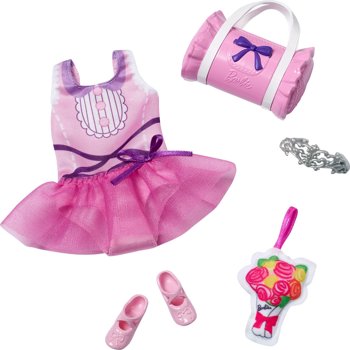 My First Barbie Fashion Pack, Preschool Doll Clothes, Tutu and Ballet Accessories, 13.5-inch