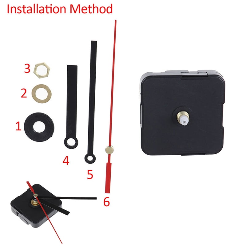 1Set Silent Quartz Clock Movement Clockwork Mechanism Kit DIY With Hook Drop