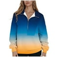 thumbnail image 2 of mfyjkho Tops Deportivos Para Mujer, Blusa Estampada De Moda Para Mujer, Tops De Manga Larga, Sudadera Con Bolsillos, Abrigo Con Capucha Tops Para Salir Para Mujer Xxl, 2 of 5