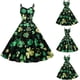 thumbnail image 2 of Patrick's Day Fashion Mujer sin mangas con cuello en V Impreso Ladies Slim Mini Camis Dress Pompotops ghjkhdj6742, 2 of 8