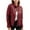 Wine, variant on XZNGL Womens Casual Leather Jacket with Standing Collar Slim Fitting Jacket Solid Color for Women