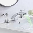 thumbnail image 4 of Senlesen Chrome LED Waterfall Basin Sink Faucet 8'' Widespread Mixer Tap, 4 of 9