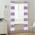 thumbnail image 5 of Your Zone Cabana Stripe Room Darkening Curtain Panel Pair, Set of 2, Purple, 30"W x 84"L, 5 of 8
