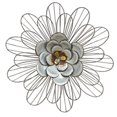 thumbnail image 2 of Stratton Home Dcor Galvanized Daisy Wall Dcor, 2 of 9