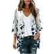 thumbnail image 2 of Cárdigan de mujer con estampado floral y mangas abullonadas, tipo kimono, holgado, de gasa, informal, sin límites, 2 of 5