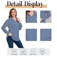 thumbnail image 5 of Cuteduck Women's Waffle Knit Tops Henley Casual Shirts Long Sleeve V Neck Solid Color Casual Tunic Tops S-XXL, 5 of 9