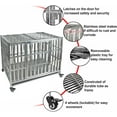 42 Inch Heavy Duty Dog Crates for Large Dogs, Stainless Steel