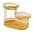 thumbnail image 4 of Cesta de frutas de 3 capas, soporte para frutero, cuenco para servir, soporte de malla metálica para frutas, estante de almacenamiento para verduras oro, 4 of 9