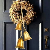 Bxaolu Christmas Vintage Bells Ornaments, Set of 3 Metal Hanging Bells Christmas Tree Ornament for DIY Crafts