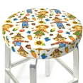 thumbnail image 3 of Haiem Harvest Scarecrow Pattern Print Cushion Round Bar Chair Seat Cover Bar Chair Cushion Covers Elastic Washable Bar Chair Cover,Protects from Scratches and Stains-13 inch, 3 of 7
