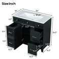 thumbnail image 4 of 36" Bathroom Vanity Cabinet with Sink Countertop Set, Black, Single Sink, Shaker Cabinet with Soft Close Doors and 3 Drawers, Ample Storage Space, 4 of 9