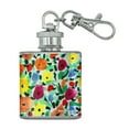 thumbnail image 1 of Flower Garden Stainless Steel 1oz Mini Flask Key Chain, 1 of 4