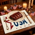 thumbnail image 6 of huayou 4th of July Patriotic Placemat, 12.6x16.5 Inch Red White Blue Theme Pattern Placemat, for Party Kitchen Farmhouse, 6 of 6