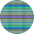 thumbnail image 1 of Ahgly Company Tapis Rond Lavable en Machine Intérieur Transitionnel Très Violet, 3 Pieds Rond, 1 of 7