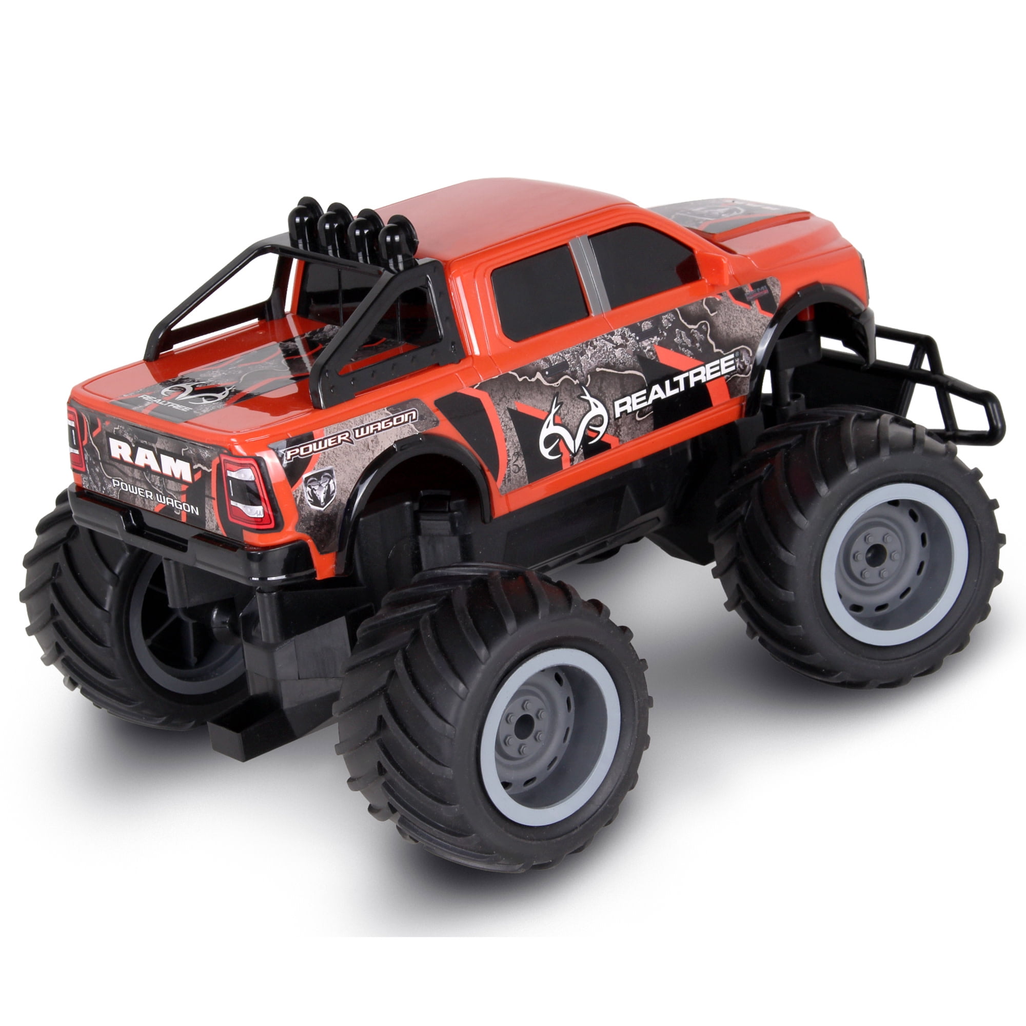 RealTree: RTR RC - RAM 2500 Power Wagon - Red - 2.4 Ghz High Performance for Donuts & Wheelies, Turbo Boost, Ready-To-Run Radio Controlled Vehicle