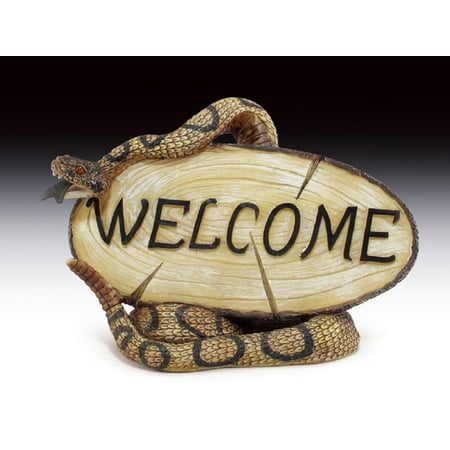 - Welcome Sign with Rattlesnake Home Decoration Snakes Rattler 7.5 Inch Tall New