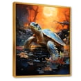 thumbnail image 2 of Designart "Expression I" Animals Turtle Floater Framed Wall Art Prints, 2 of 5