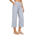 thumbnail image 6 of Only Moment Stretch Active Pants for Women 2 Pockets 7/8 Athletic Pants with Drawstring for Golf Travel Casual Grey,S, 6 of 8