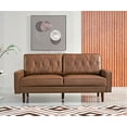 thumbnail image 6 of US Pride Furniture Acire Faux Leather Cushion Back 2Pcs Living Room Set, Brown, 6 of 6