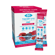 The Dry Eye Drink Mixed Berry Flavor l Ultimate Hydration for Dry Eyes l Sugar-Free Electrolyte Powder Packets l Blended with Vitamins, Green Tea, Turmeric, Taurine, and DHA l 5g x 20 Packets