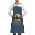 thumbnail image 2 of God Family Hunting Apron, Inspirational Gifts for Men Women, Funny Apron, Chef Bib with Pockets, Waterproof Work Apron for BBQ Kitchen Crafting Gardening, 2 of 9