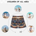 thumbnail image 6 of FORMRS Boys Swim Trunks Quick Dry Mesh Liner Boardshorts Sizes XS-XL, Blue Geometric Eagle, 6 of 7