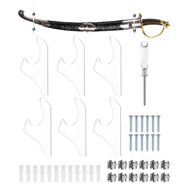 Soportes de pared para sable de luz Uxcell de 3 juegos para exhibición de colocación de sable de luz, transparente