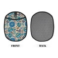 thumbnail image 2 of Pofeuu Vintage Floral Butterflies Print Silicone Pot Mat Mitten With Hanging Loop Heat Resistant Oven Mitts Non-Slip Bbq Baking Smoking Potholders, 2 of 7