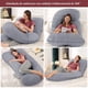 thumbnail image 4 of Almohada de Maternidad en Forma de U, Almohada de Maternidad para Apoyo Cuerpo Completo, Cómodos y Transpirables, con Funda Extraíble Terciopelo de Frijol, Gris, 4 of 7