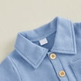 thumbnail image 4 of Agkizg Kids Boys Girls Clothing Set 2 Piece Outfit Short Sleeve Romper Button Down Shirt Shorts Set, 4 of 6