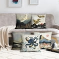 thumbnail image 5 of Lojalitet Juego de 4 Fundas de Almohada con Pinturas de Paisajes Retro, Funda de cojín Decorativa para sofá de casa, 45 x 45 cm, 5 of 5